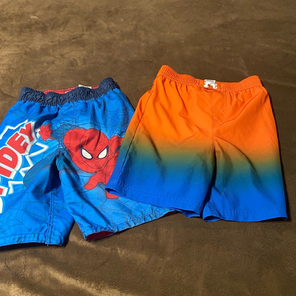 Spider-Man Kids Swim Shorts Set - Blue and Orange swim both size 5